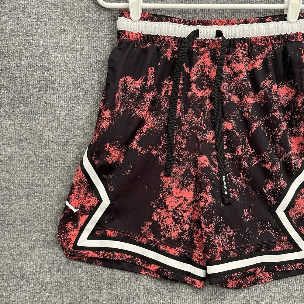 Air Jordan Nike Diamond Basketball Shorts Mens Sz S White Red